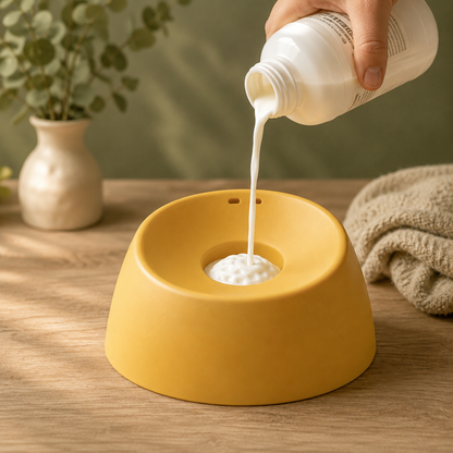 Calm Tails slow feeder dog bowl with rolling ball insert, hero product shot
