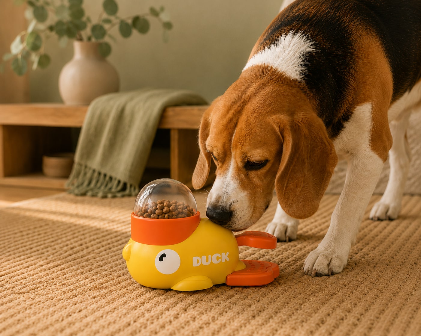 Calm Duck Feeder – Slow Feeder Puzzle Toy — AFTER